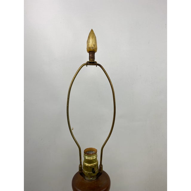 Mid-Century Walnut Turned Table Lamp.