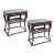 Pair Chinese Ming Style Two Tier Lacquered High Side Table For Sale