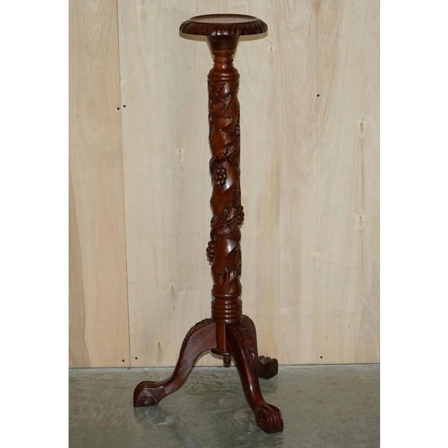 We are delighted to offer for sale this lovely pair of hand carved Fruitwood vine pillars with floral detailing. A very...