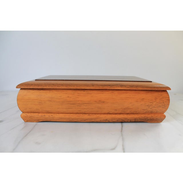 Vintage Wood Jewelry Box For Sale - Image 4 of 14