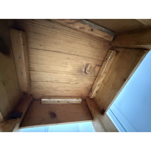 Custom Design Pine + Glass Side Table For Sale - Image 12 of 12