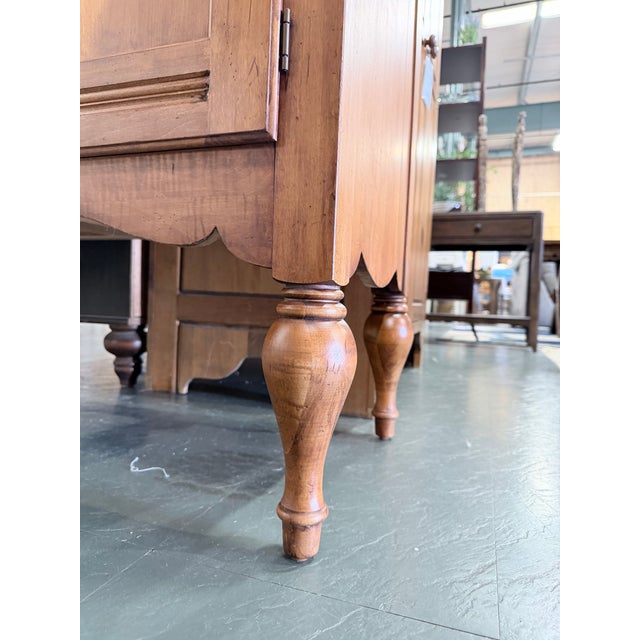 Ethan Allen Country Crossings Maple China Cabinet Hutch For Sale - Image 11 of 12