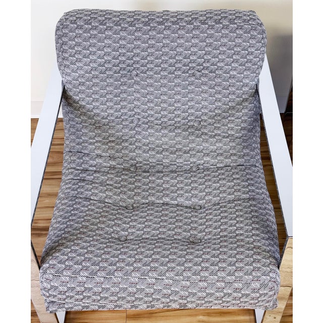 Vintage MCM Milo Baughman Style Chrome Slingback Lounge Chairs, a Pair For Sale - Image 11 of 16