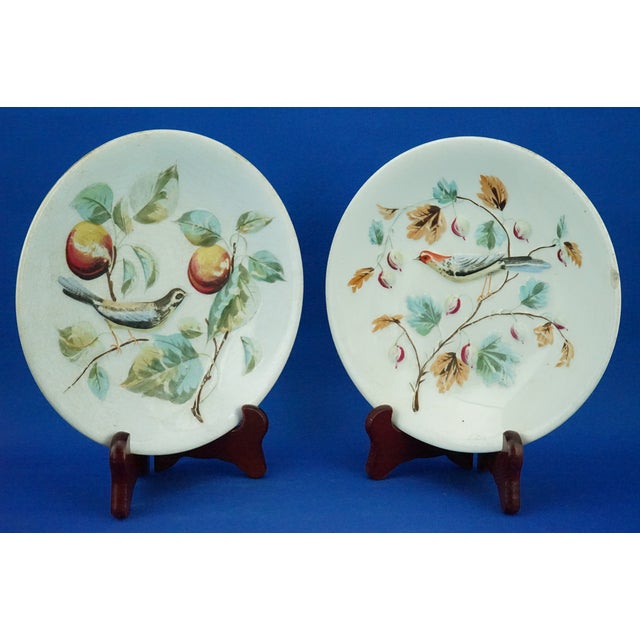 Art Deco Ceramic Plates with Bas-Reliefs from S.C.I. Factory, Laveno, Italy, 1930s, Set of 2 For Sale - Image 4 of 18