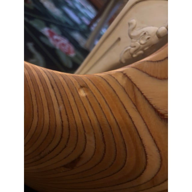 Vintage Sculptural Rocking Chair Handcrafted by Carl Gromoll (Carved, Polished and Laminated Baltic Birch) For Sale - Image 14 of 15