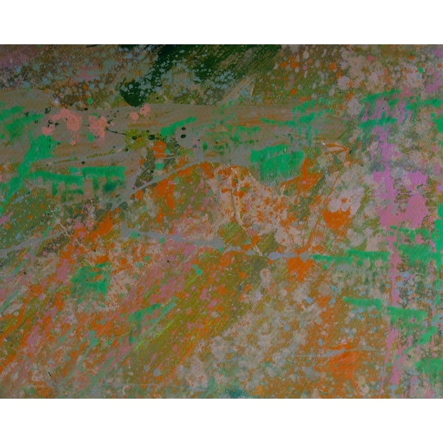 Paper 1980s “Bush Country” Abstract Landscape Acrylic Painting by Harry Hilson For Sale - Image 7 of 8