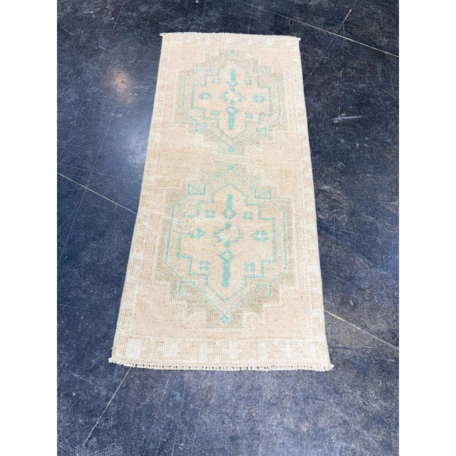Brown Turkish Mini Rug Oriental Hand Knotted Vintage Rug 1'6" x 3'5" #17203 For Sale - Image 8 of 8