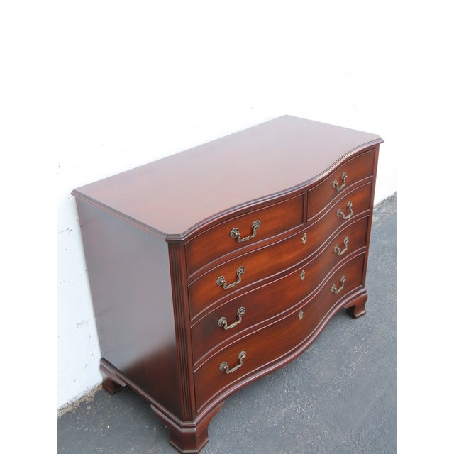 Kindel Furniture Kindel Serpentine Mahogany Low Dresser Bathroom Vanity 6912 For Sale - Image 4 of 18