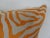 2000 - 2009 1990s Contemporary Orange Zebra Print Pillows - a Pair For Sale - Image 5 of 7