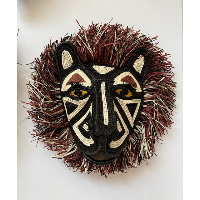 Black & Ivory She Lion Embera Masks One-of-a-kind Woven from black palm fibers using natural dyes Handcrafted by...