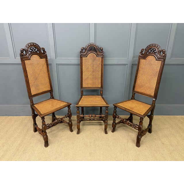 Carolean Style Chairs, 1820s, Set of 3 For Sale - Image 14 of 14