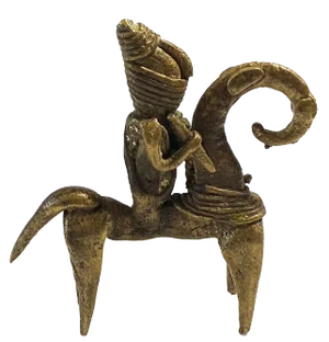 African Dogon Bronze Horseman Gold Weight Mali