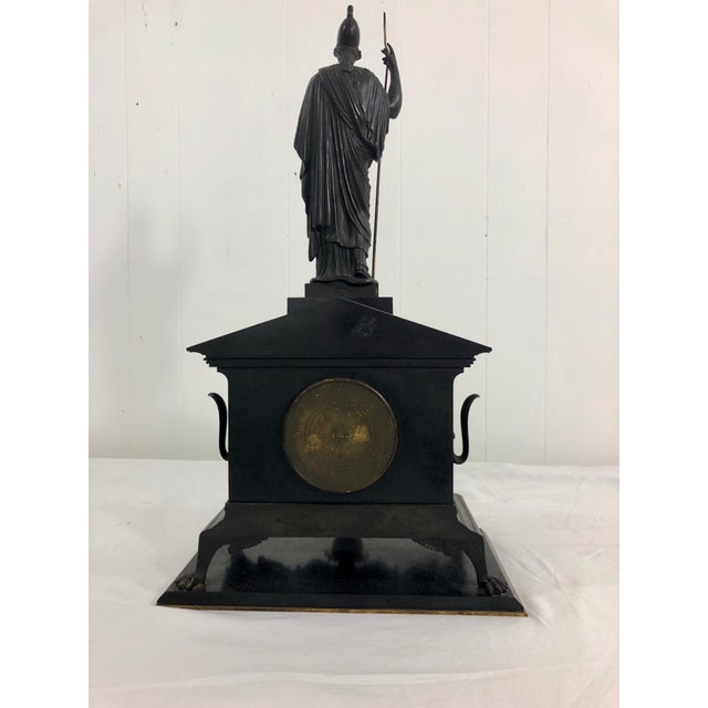 Mid 18th Century French Bronze Empire Clock For Sale - Image 5 of 8
