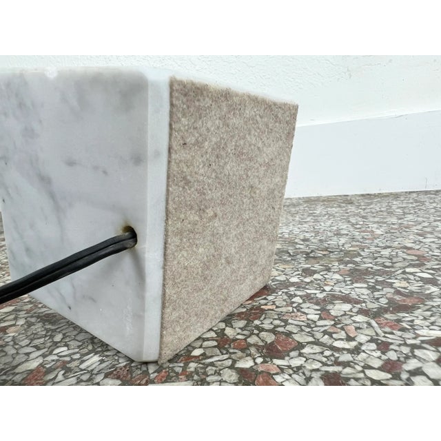 Koch and Lowy Marble Base Chrome Table Lamp For Sale - Image 9 of 11