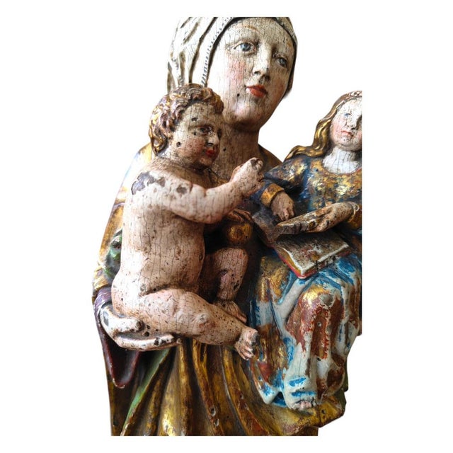 Gothic Virgin, 1450, Wood Sculpture For Sale - Image 10 of 16