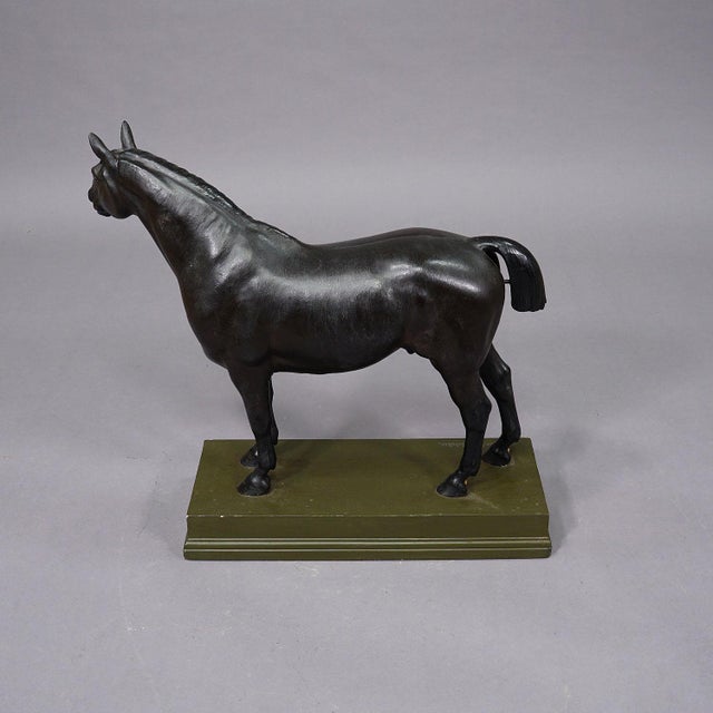 Antique Plaster Statue of a Breeding Stallion - By Max Landsberg 1899 For Sale - Image 4 of 8
