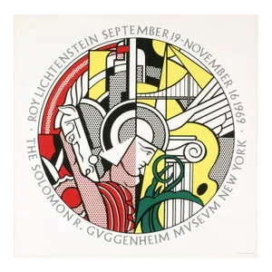 1969 Roy Lichtenstein 'Guggenheim Museum' Pop Art Multicolor USA Serigraph