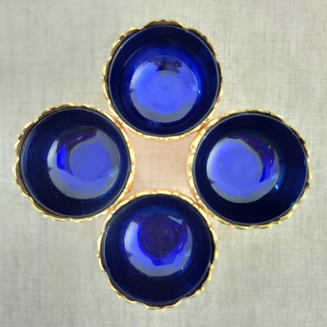 Brass Vintage English Salt Cellars- Set of 4 For Sale - Image 8 of 10