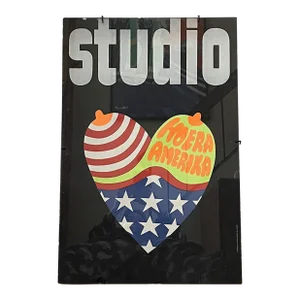 1960's Jan Bons Hooray America Lithograph Theater Poster