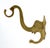 Pair of Vintage Indian Brass Elephant Double Wall Hooks – Bohemian / Global For Sale - Image 10 of 11
