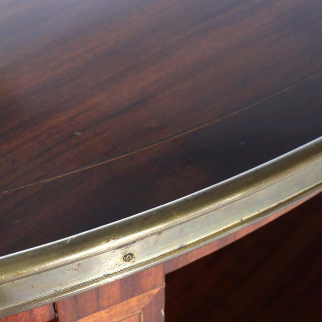 19th Century English Regency Rosewood 3-Tier Breakfast Table With Brass Inay & Trim 19thC For Sale - Image 11 of 14