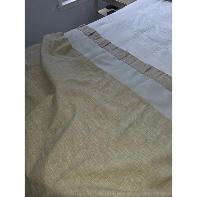 Drape Panels (4 Panels 48"x96") Linen Khaki Blackout For Sale - Image 10 of 10