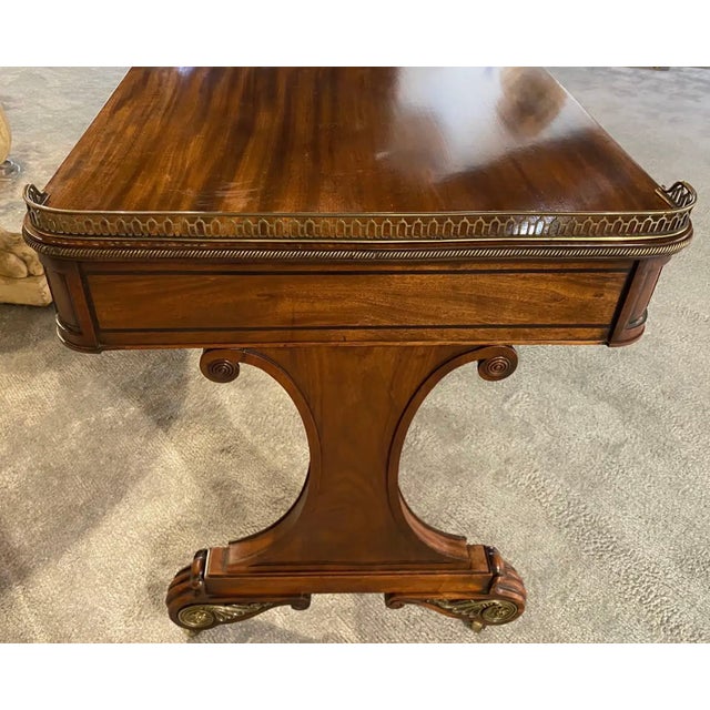 Wood Very Fine 19th Century English Regency Writing Table For Sale - Image 7 of 9