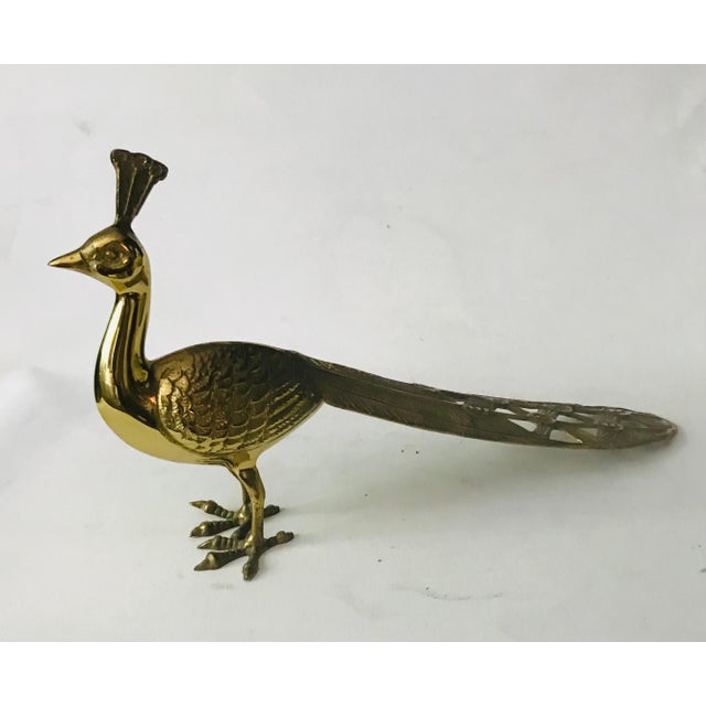 Vintage Brass Peacock Figurine Chairish