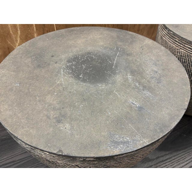 Rh Restoration Hardware Vetro Round Side Table – 21" Diam., Set of 2 For Sale - Image 18 of 18