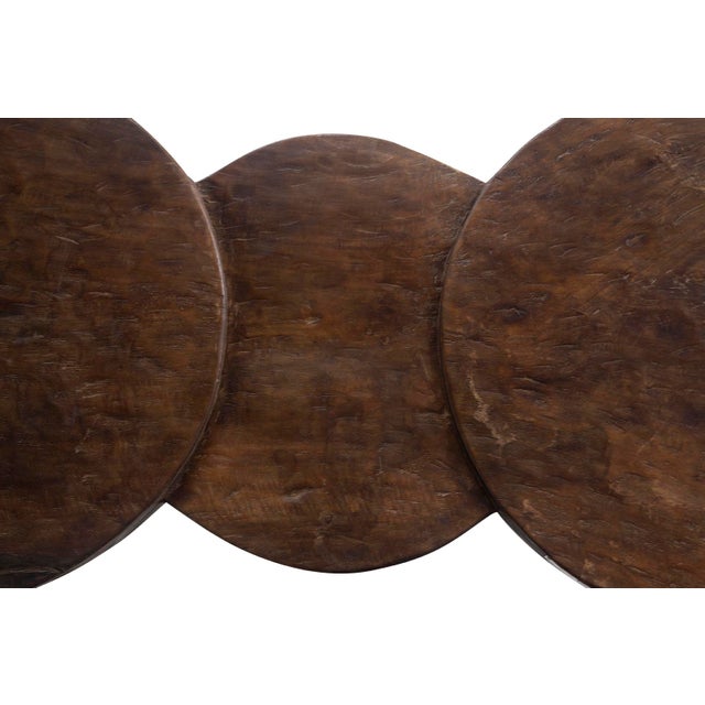 Three Circle Design Elm Coffee Table For Sale In Dallas - Image 6 of 7