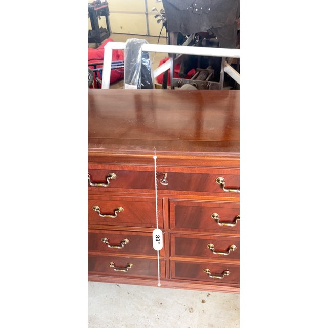 Ethan Allen 18th Century Mahogany Dresser For Sale - Image 13 of 16