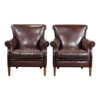 Sheepskin Armchairs, Set of 2 For Sale