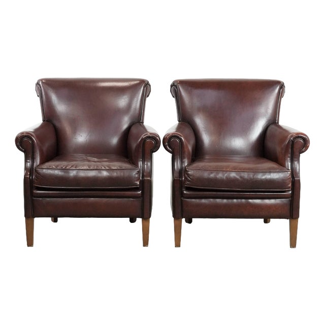 Sheepskin Armchairs, Set of 2 For Sale
