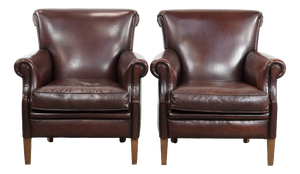 Sheepskin Armchairs, Set of 2