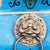 Mid 20th Century Pair of Monumental Vintage Cloisonné Enamel Fang Zun Vases – Beast Mask & Archaic Motif For Sale - Image 5 of 9