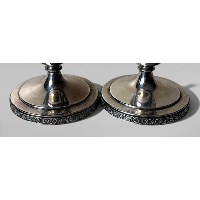 Art Deco Pair American Silver Plate “Dutchardt” Candlesticks by Bernard Rice For Sale - Image 6 of 18