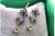 Gold and Silver Earrings with Diamond Chips, Set of 2 For Sale - Image 3 of 8