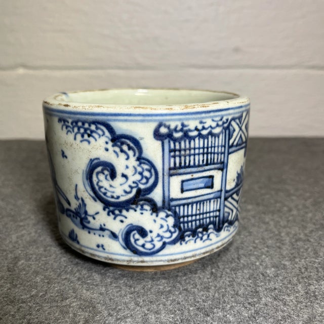 Antique Chinese Blue & White Porcelain Censer For Sale - Image 4 of 8