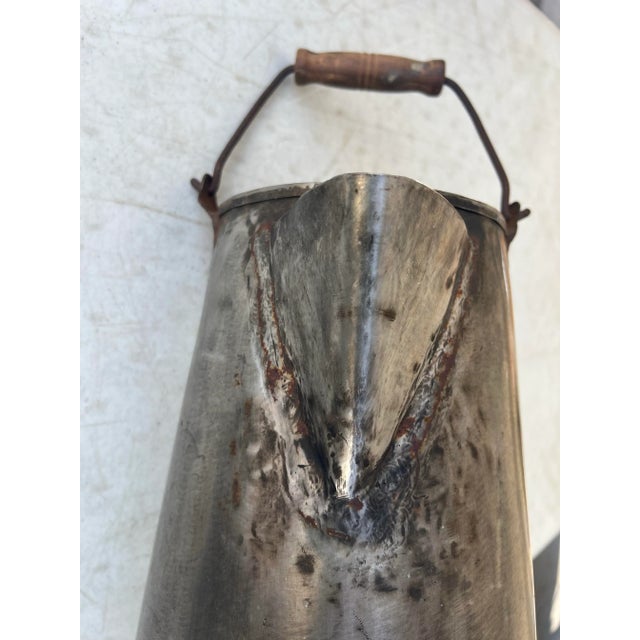 Metal Antique Hand Made Large Metal Coffee Pot/ Pitcher For Sale - Image 7 of 11