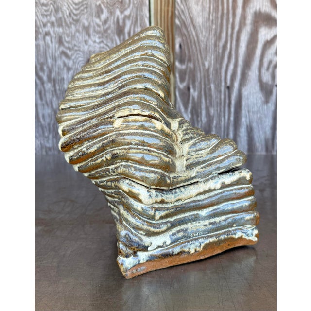 Vintage Boho Abstract Coil Studio Pottery For Sale In West Palm - Image 6 of 8