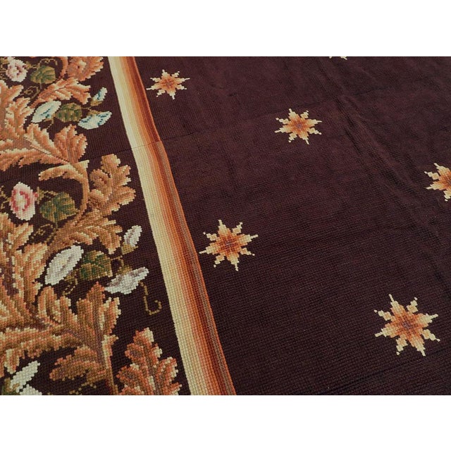 Galerie Shabab Collection Early 20th Century Handmade French Needlepoint Large Oversize Carpet, Circa 1920 For Sale In New York - Image 6 of 10