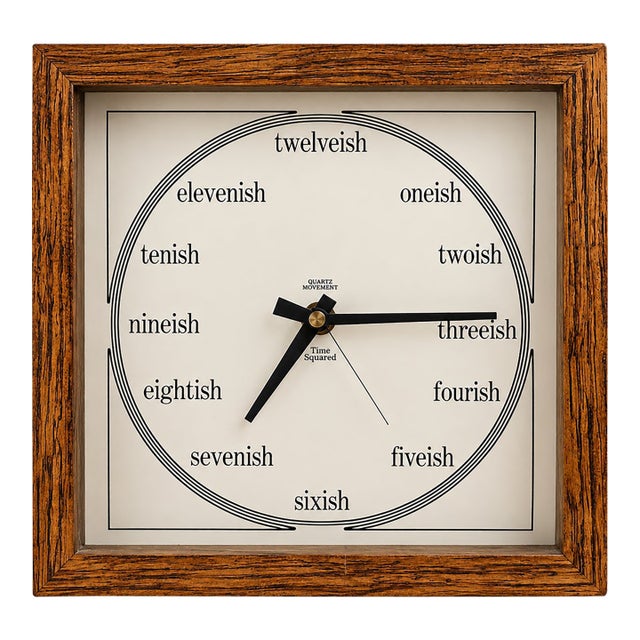 Vintage 1970s Time Squared “Twelve-Ish” Wall Clock, Bill Miller Inspired Design For Sale