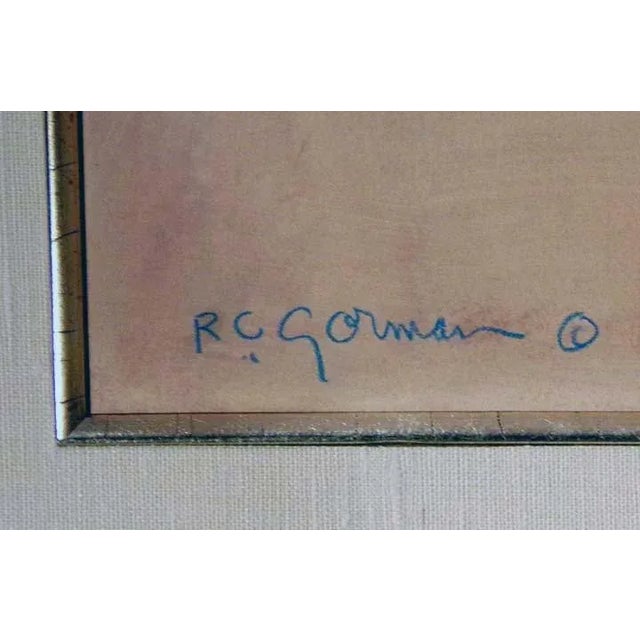 Impressionist RC Gorman "Study of Virginia's Kitty" Pastel with Custom Frame For Sale - Image 3 of 4