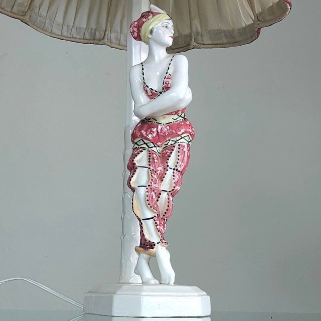 1920s Dancer Lamp by Rudolf Podany for Keramos Vienna, 1925 For Sale - Image 5 of 10
