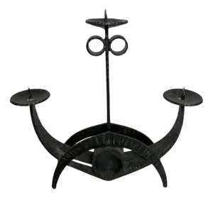 Iron Candleholder by Károly Bieber
