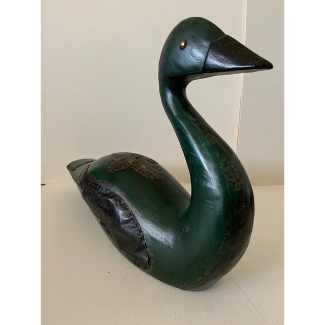 1960s Folk Art Goose Carving For Sale - Image 11 of 11