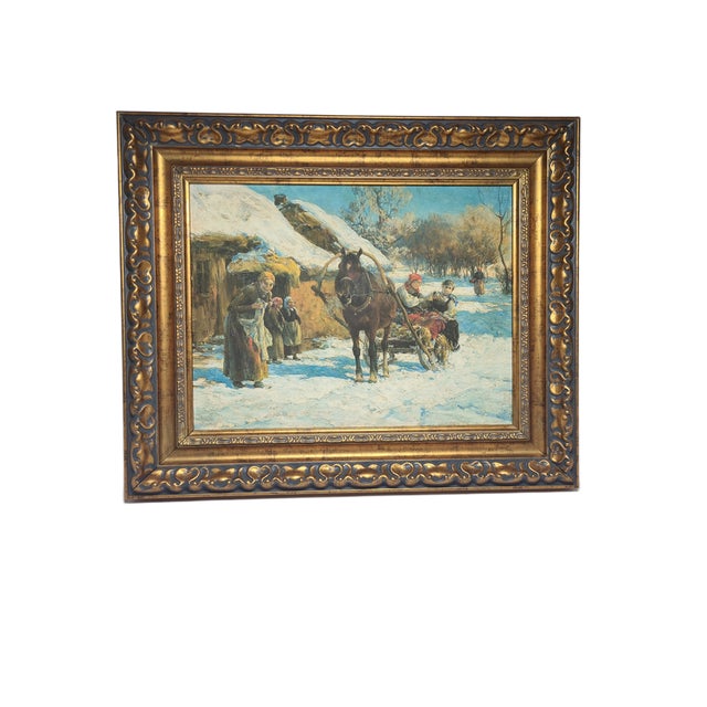Figurative Composition, 1980s, Oilgraph on Canvas For Sale - Image 3 of 12