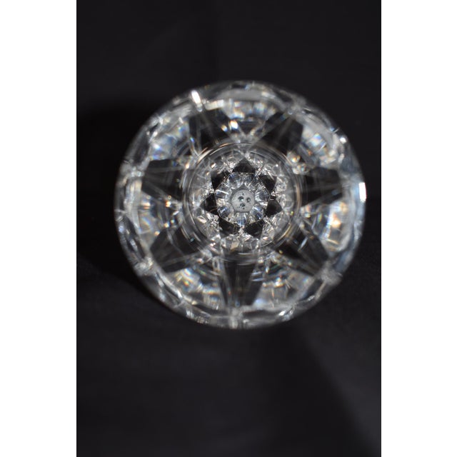 Vtg. Art Deco Style Tapered Thick Cut Crystal Vase - Saint-Louis For Sale - Image 10 of 13