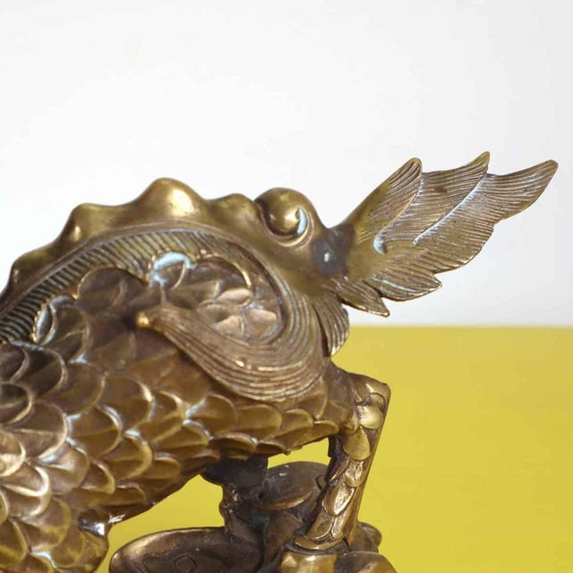 Chinese Brass Dragon Sculpture For Sale - Image 5 of 13