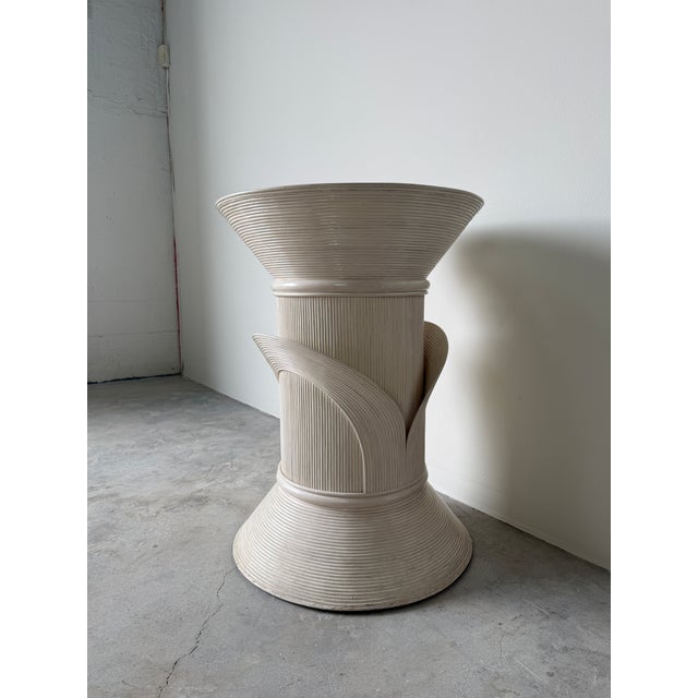 Wood 1980's Gabriella Crespi Style - Rattan Dining Table Base For Sale - Image 7 of 13